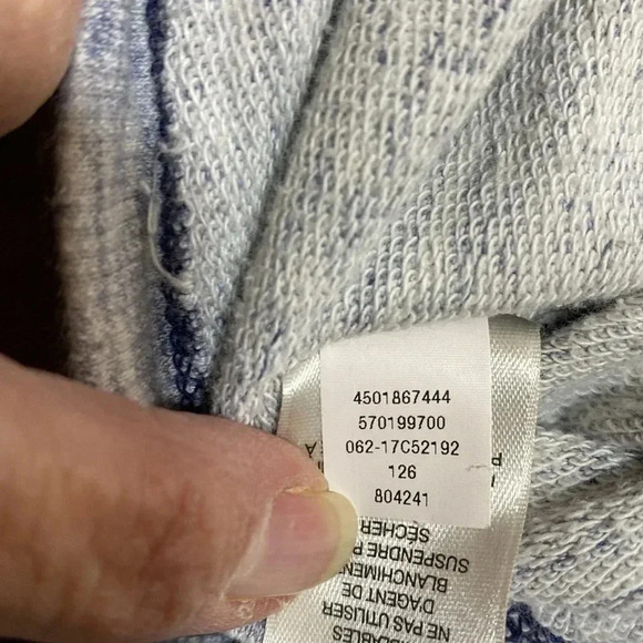 Chico’s Zenergy Heathered Blue Cotton Moto Style Sweatshirt Jacket Size Medium/8 - Picture 7 of 11